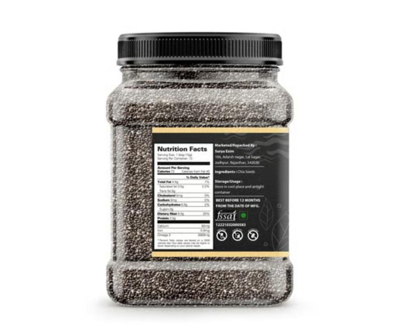 Organic Box - Organic Chia Seeds 1kg