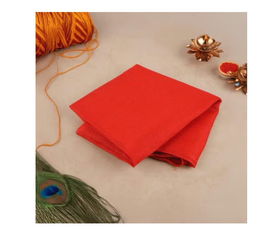 Red Pooja Cloth by Shubhika per Pc