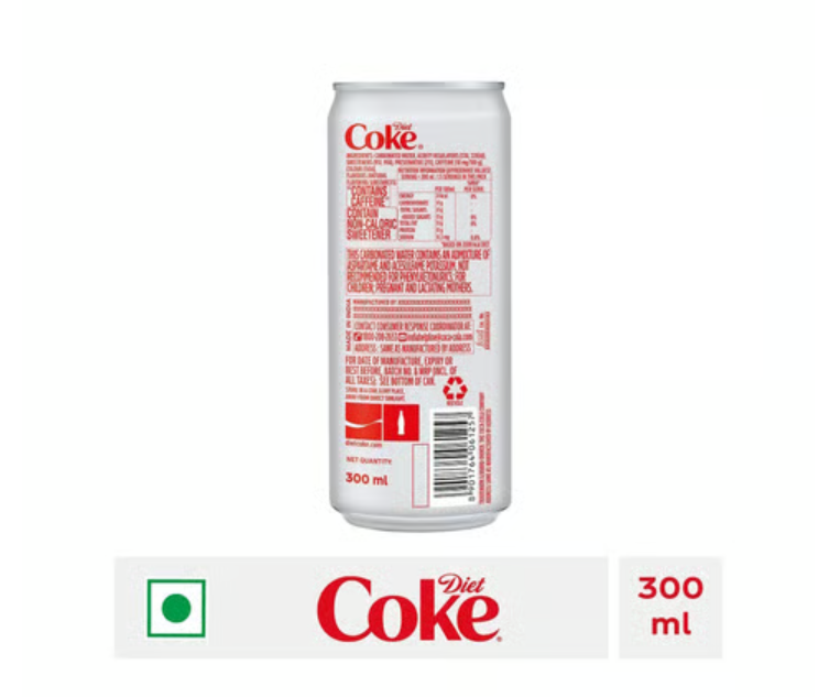 Coca-Cola Diet Coke Soft Drink 300 Ml