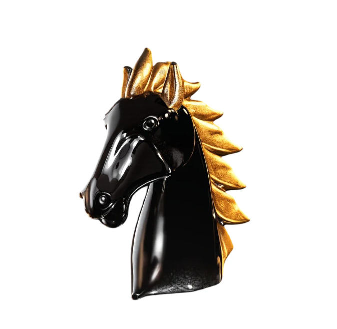 Horse Head Big Black Gold